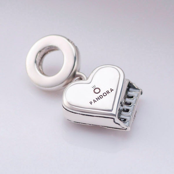 Love Music DJ Play w Heart Piano PANDORA Sterling Silver Charm