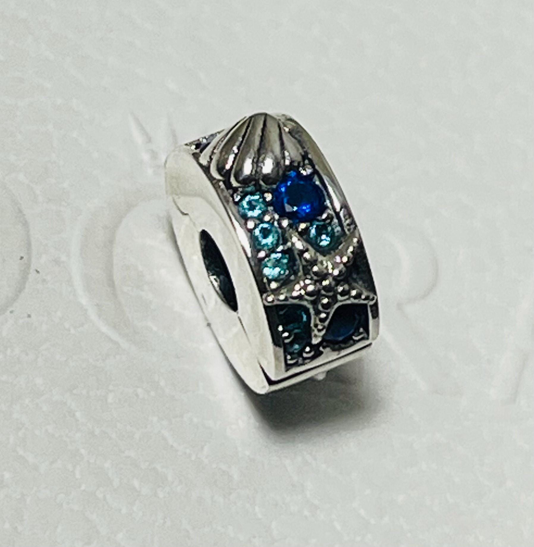 Calling Vocation Sea Shell Authentic S925 ALE Tropical Starfish & Blue Sea Shell Pandora Clip ...