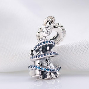 New Pandora Charm Disney Cinderella Beauty Blue Magical Christmas Travel Vocation 2025 Sale