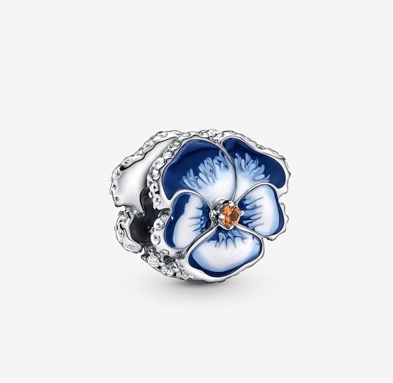 New PANDORA Charm Blue Pansy Flower Christmas Special - Etsy 日本