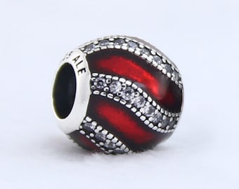 Sparkling Ornament Holiday Christmas Red Pandora Charm