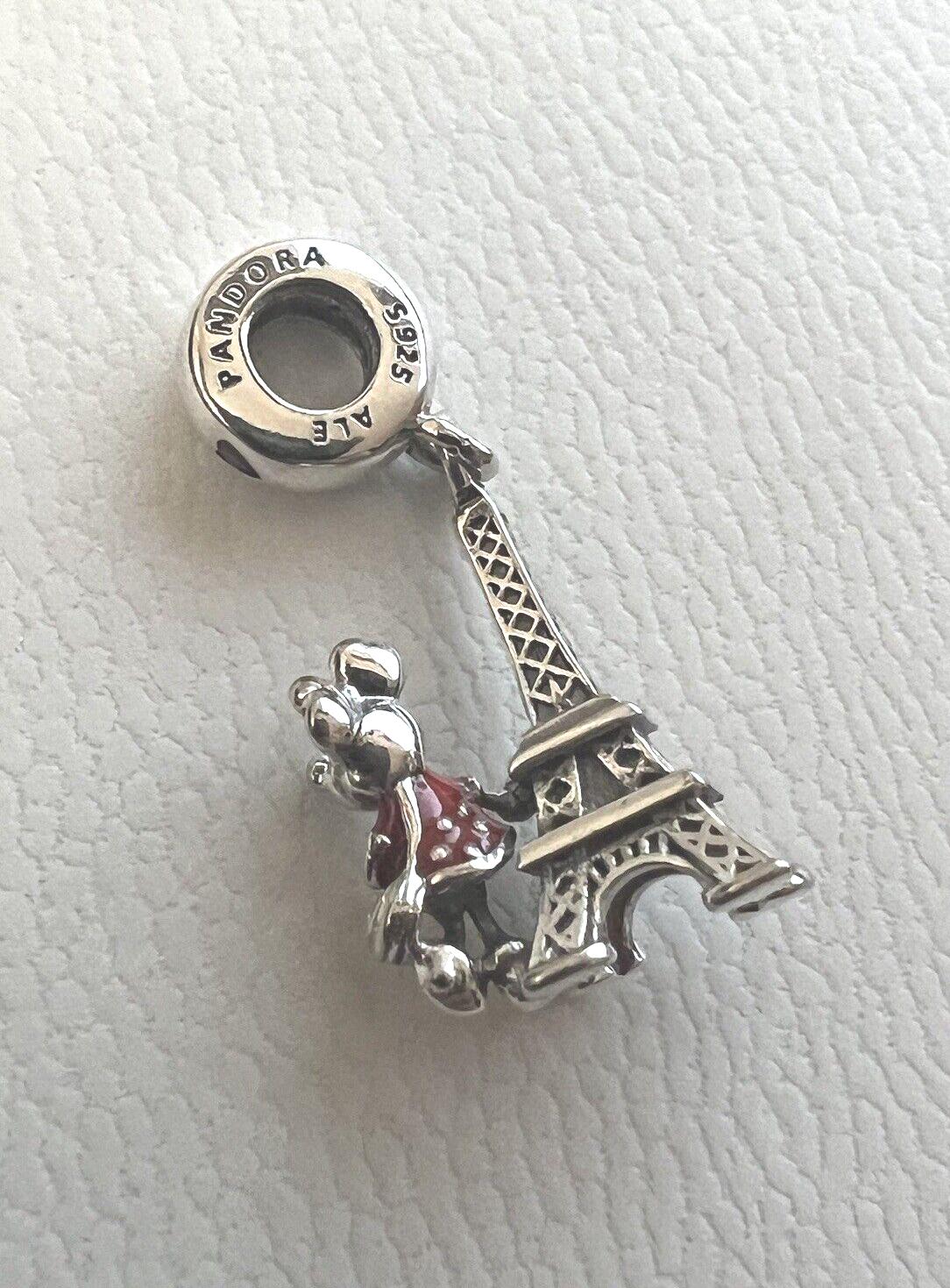 New Pandora Disney Minnie Mouse Paris Eiffel Tower Charm Red