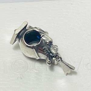 Pandora Wise Owl Sapphire Eyes Blue Graduation Charm 798907C01 July 4th ...