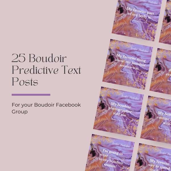 25 Boudoir Predictive Texts Posts - Boudoir Group Content