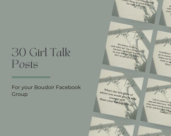 30 Girl Talk Posts - Boudoir Group Content