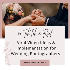 50 TikTok & Instagram Reel Video Ideen für Hochzeitsfotografen