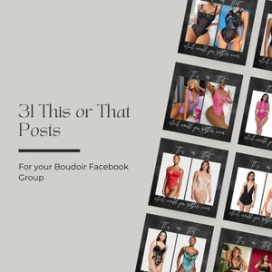 31 publicaciones de esto o aquello: contenido grupal de Boudoir