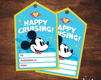 Mickey Splash Tags | Cruise Fish Extender / Pixie Dust Gift Tag | Digital Download