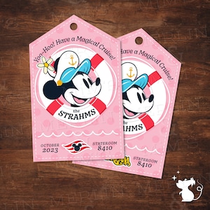 Captain Minnie &quot;Yoo-Hoo!&quot; | Cruise Fish Extender / Pixie Dust Gift Tag | Digital Download