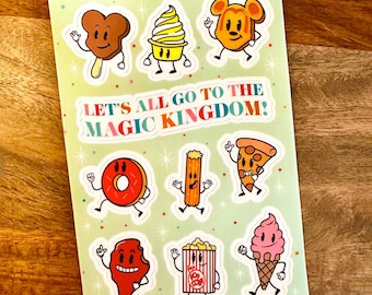 Disney Snacks Sticker Sheet  | Magic Kingdom