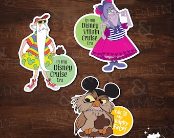 Sword in the Stone trio magnets | Merlin | Madam Mim | Archimedes