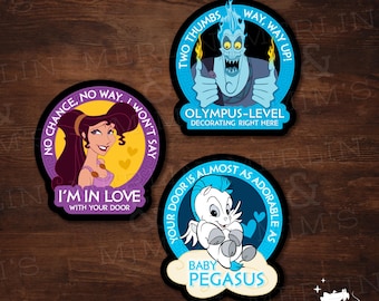 Hercules Love Your Door Magnet Set | Hades, Meg & Baby Pegasus Magnets