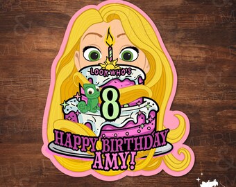 Personalized Rapunzel Birthday Cruise Magnet