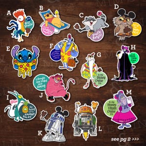 Paquete variado de imanes de Disney Cruise de 3 a 4 pulgadas