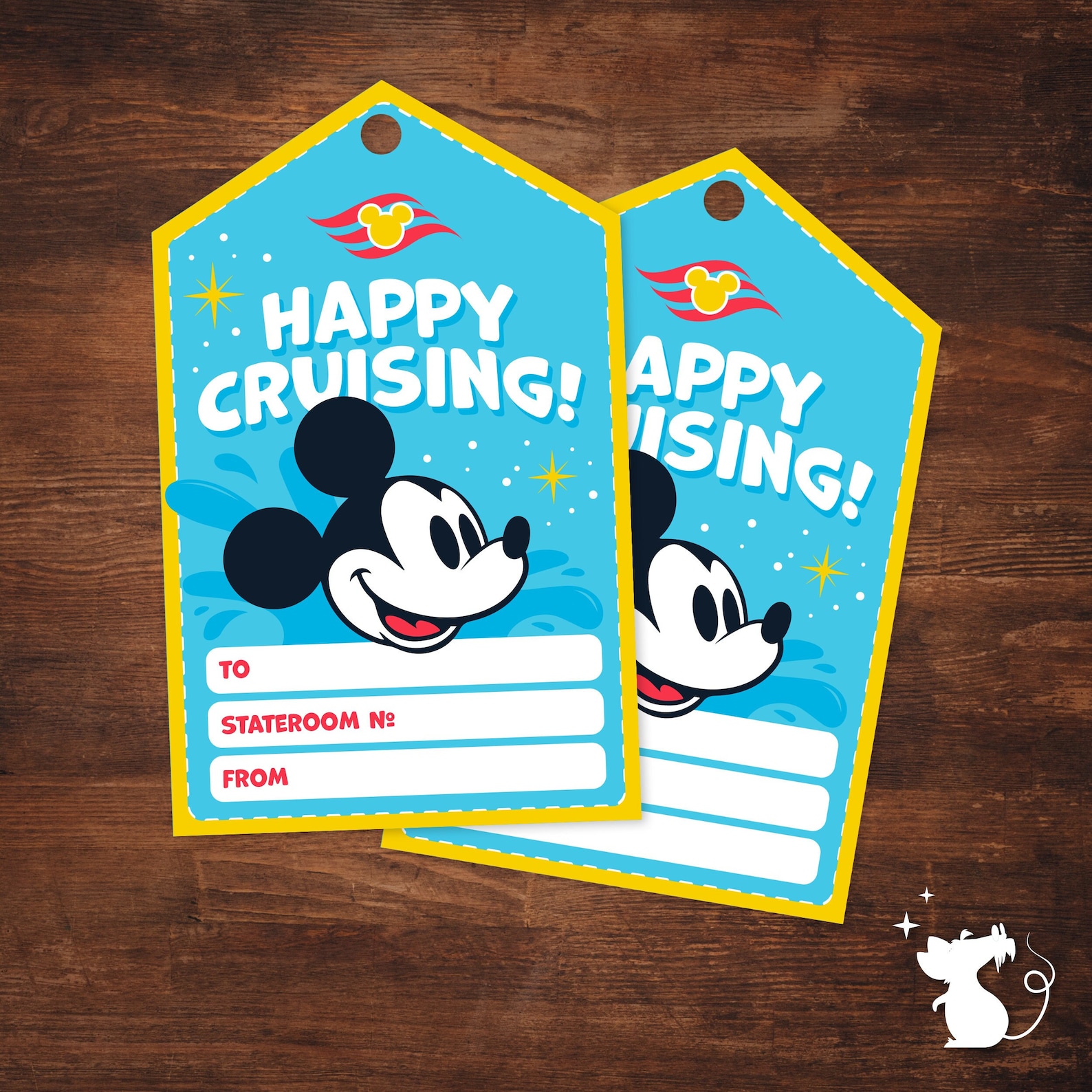 Splashtags Mickey Splash Tags | Cruise Fish Extender / Pixie Dust Gift Tag ...