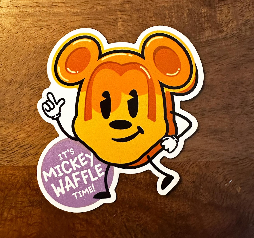 Mickey Waffle Sticker Mickey Waffle Magnet | Cruise Fish Extender Gifts / Pixie Dust Gifts - Etsy