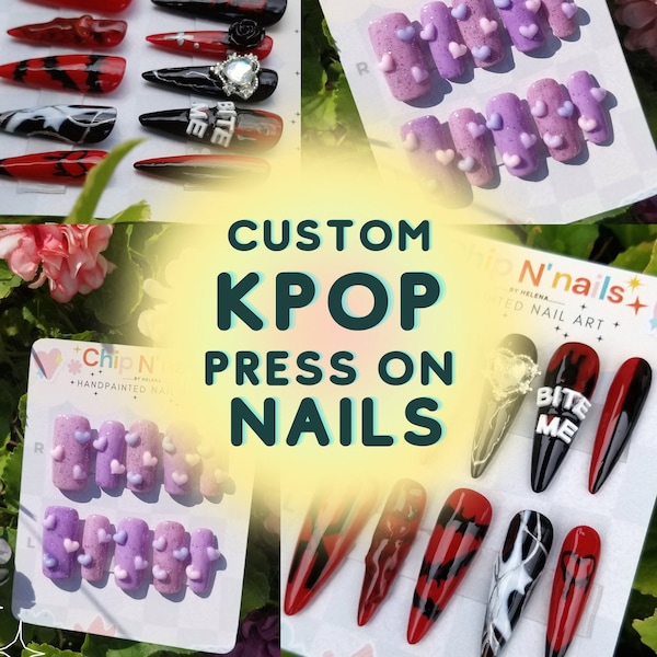 Enhypen Inspired Nails - Etsy