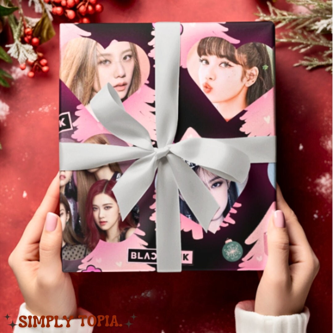 BLACK PINK Christmas Gift Wrapping Paper Blink Xmas Gift Etsy