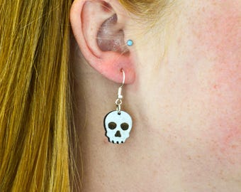 Skull Wooden Earrings