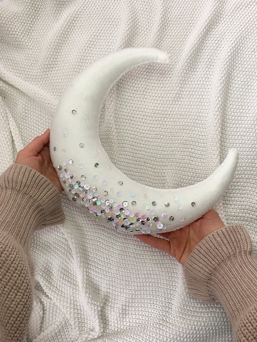 Sparkly Halfmoon Felt Wall Decor large Etsy