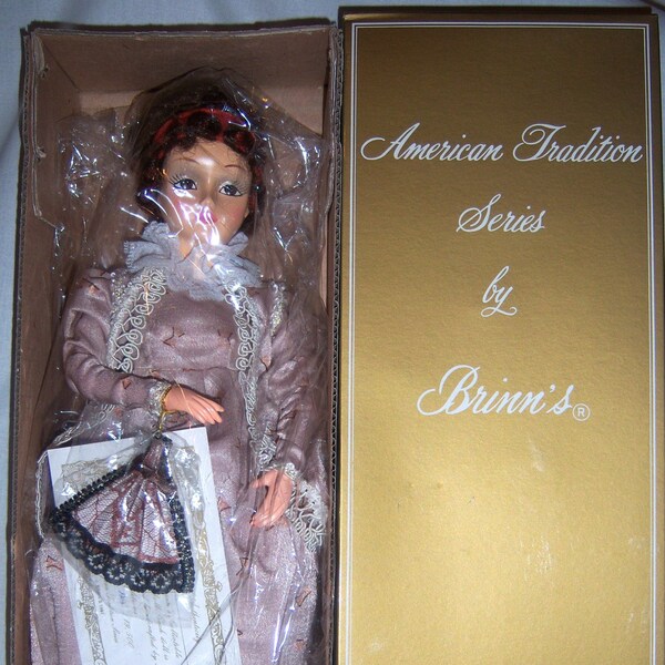 American Tradition DOLLEY Dolly MADISON First Lady Doll GOWN Series  Brinns Porcelite 1987