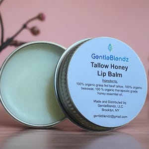 Organic Tallow Hand and Lip Balm, Grass Fed and Finished