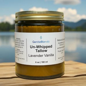 Organic Un-Whipped Grass-Fed Tallow Face & Body Moisturizer - Rich Consistency