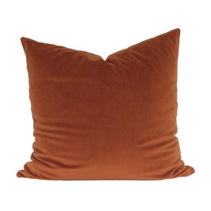 Brandy Burnt Orange Square and Lumbar Pillow Cover, Terracotta Pillow Cover, Brown Throw Pillow, Burnt Orange Sofa Pillow, Brown Cushion