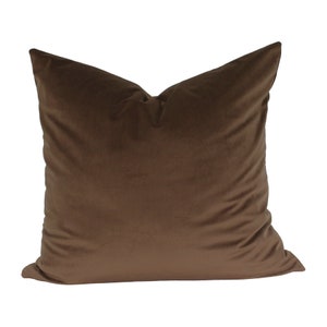 Chocolate Square and Lumbar Pillow Cover, Brown Minimalist Pillow, Solid Throw Pillow