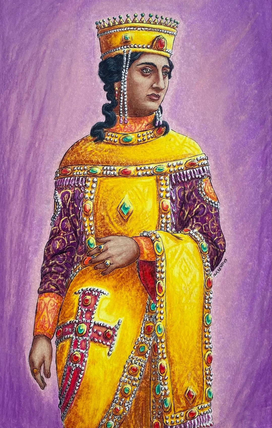 Zoe Porphyrogenita, Byzantine Empress (portrait Miniature) - Etsy