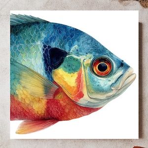 Colorful Fish Wall Art, Framed Canvas Wall Art, Coastal Fish Decor, Vibrant Ocean Wall Art, Framed Art, Underwater Canvas, Sea Life Print