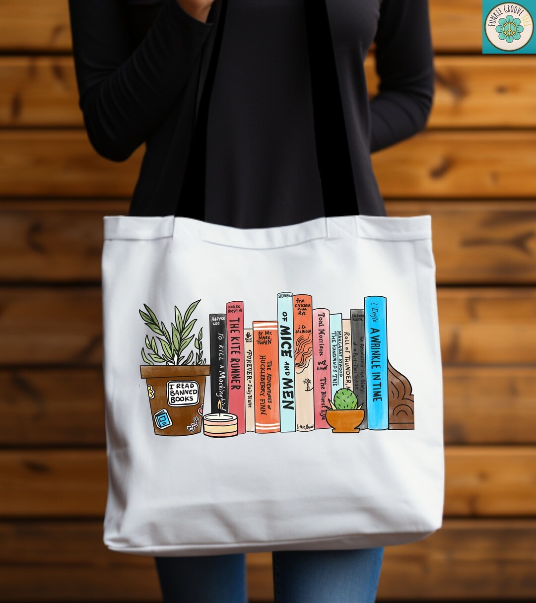 Banned Books Tote Bags, Gift for Bookworms, I'm With the Banned Shirt ...