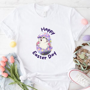Happy Easter Day T-Shirt, Easter Bunny Shirt, Easter Shirt for Women, Cute Bunny Shirt, Easter Family Shirt, Funny Easter Shirt, Easter Gift