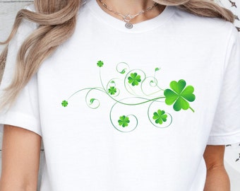 Lucky Four Leaf Clover Shirt: St Patrick's Day Irish Tee