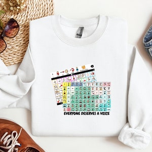 AAC Awareness Crewneck Sweatshirt, Neurodiversity Teacher Gift