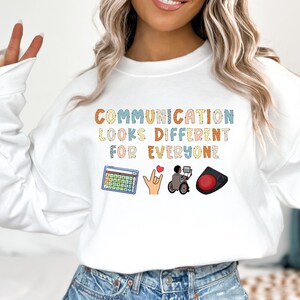Neurodiversity SLP Sweatshirt: Inclusive Communication, Speech Therapist Gift