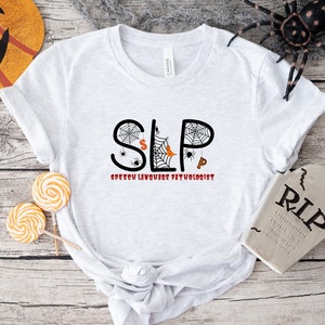 Speech Language Pathologist T-Shirt, Spooky SLPA Halloween Shirt, SLP Halloween T-Shirt, Cute Fall Season Shirt, SLP Halloween Gift for Her