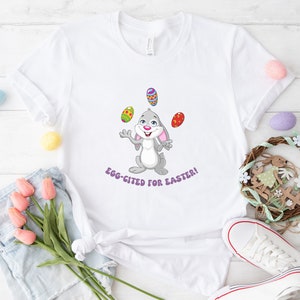 Easter Bunny tshirt, Egg-cited for Easter Shirt, Kids Easter Shirt, Cute Easter Shirt, Easter Family Outfits, Easter Family Matching shirts