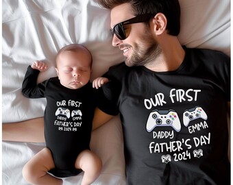 First Father's Day Gaming Shirt: Daddy & Son Matching Outfit
