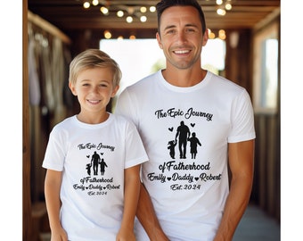 Personalized Fatherhood T-Shirt: Daddy and Me Matching Outfit