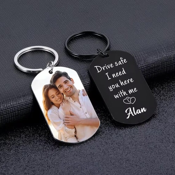 Drive Safe I Need You Here With Me Custom Photo Keychain Personalized Keychain for Boyfriend Husband Couple Anniversary Gift for Him Etsy Canada