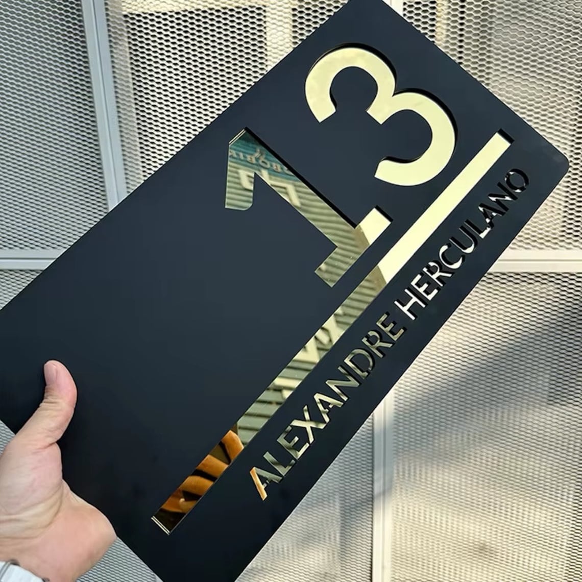 Custom House Number Sign, Personalized Address Sign With Street Name ...