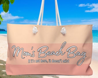 Personalized Beach Bag for a beach lover mama, fun and cute gift for mom or for grandma