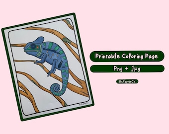 Chameleon Coloring Page | KsPaperCo