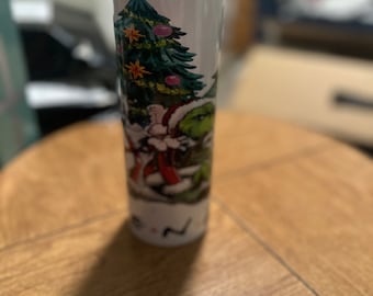 The grinch and Jack Skellington tumbler