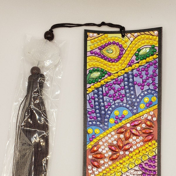 Jeweled Mosaic Bookmark with Tassel