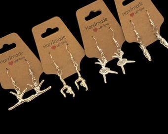 Cheerleader, Gymnast, Ballet, Dancer Dangle Earrings