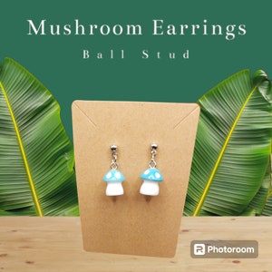 Mushroom Dangle Earrings, Toadstool Dangle Earrings, Magic Mushroom Earrings,