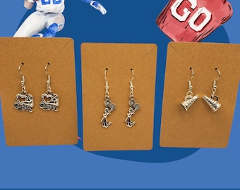 Cheerleader baumeln Ohrringe - wählen Sie Ihren Stil, Sport Ohrringe, Pom Pom Mädchen Ohrringe, Liebe zu jubeln Ohrringe