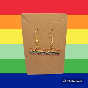 Rainbow Love Earrings: LGBTQ+ Pride Jewelry
